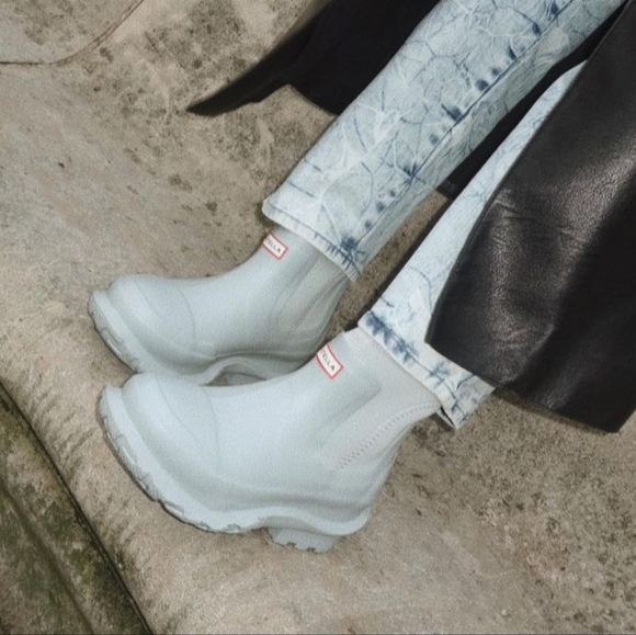 New Stella McCartney x Hunter Ltd. Collection Ankle Powder Blue Rain Boo… - Picture 2 of 12